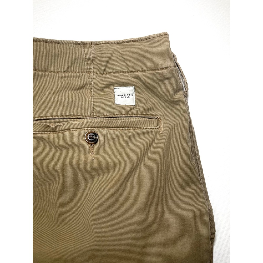 American Eagle Mens Classic Fit Flex Chino Shorts Khaki Tan Size 36 0363